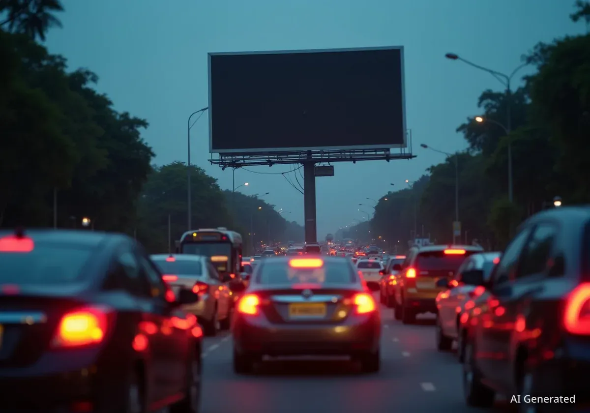 AI Billboard in India Publicly Displays Traffic Fines