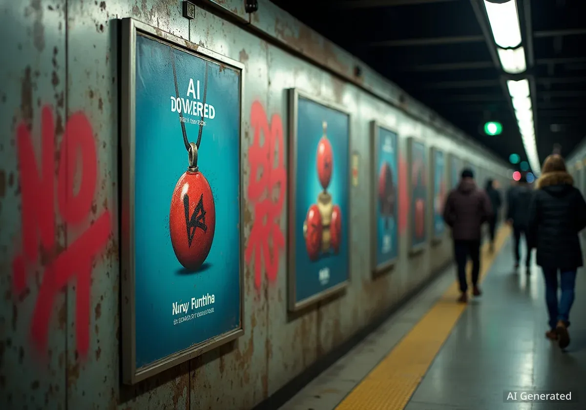 AI Pendant Ads Vandalized in NYC Amid Privacy Backlash